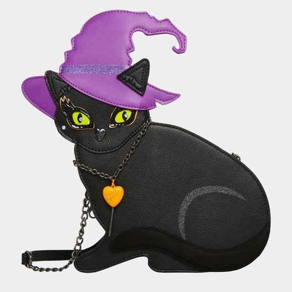 Betsey Johnson Handbags - Betsey Johnson Kitsch Kitty Witch Crossbody Bag Black Cat BJ33490F New Sealed